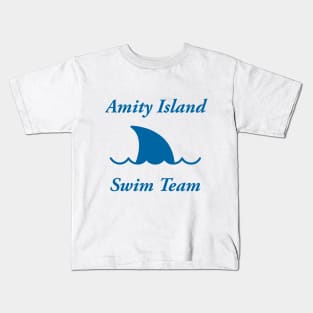 Amity Island Swim Team Blue Kids T-Shirt